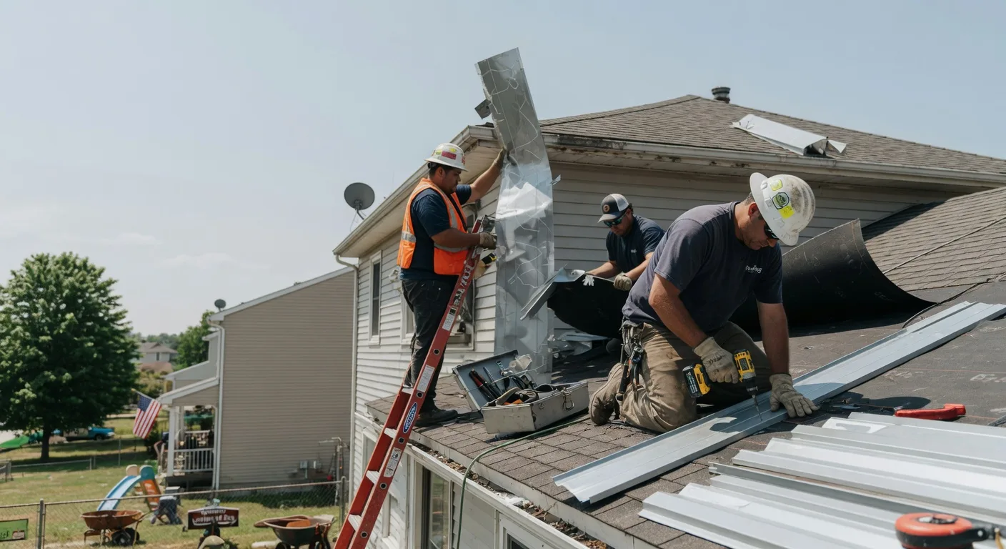 Storm Damage Metal Roof Repair in Brownville, NE